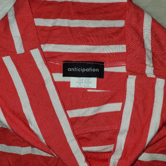 Ivory And Coral Stripe Maxi Maternity Skirt - Picture 2 of 8